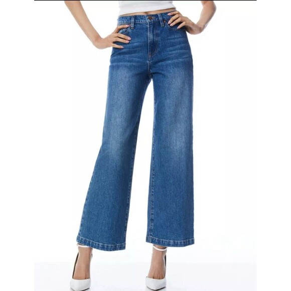 Alice + Olivia New Size 24 High Rise You Look Stunning Best Intentions Jeans New - Picture 14 of 14